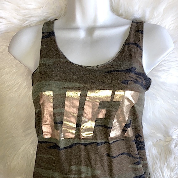 LIFT Gold Camo Racerback Graphic Tank Top - Picture 11 of 12